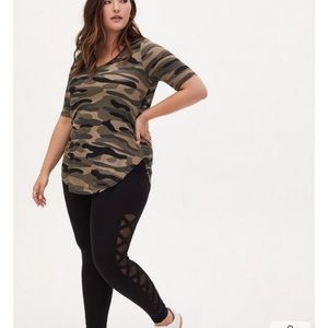 TORRID PREMIUM LEGGING - LATTICE MESH SIDE INSERT